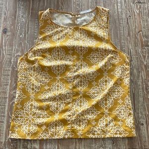 Cute yellow tank top.  Barely used, cute with a cardigan and navy pants